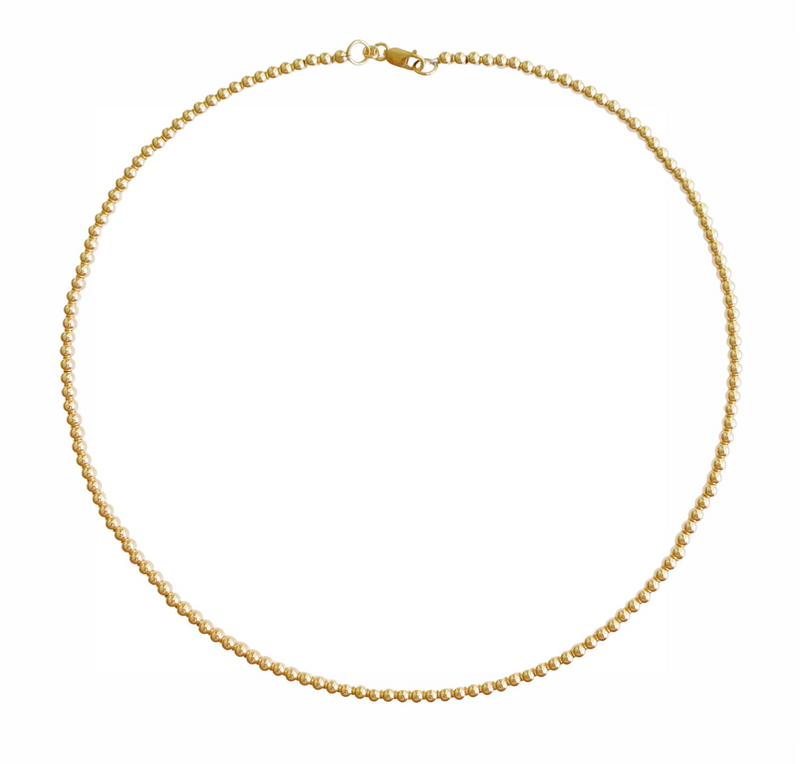 Small Bead Gold Necklace