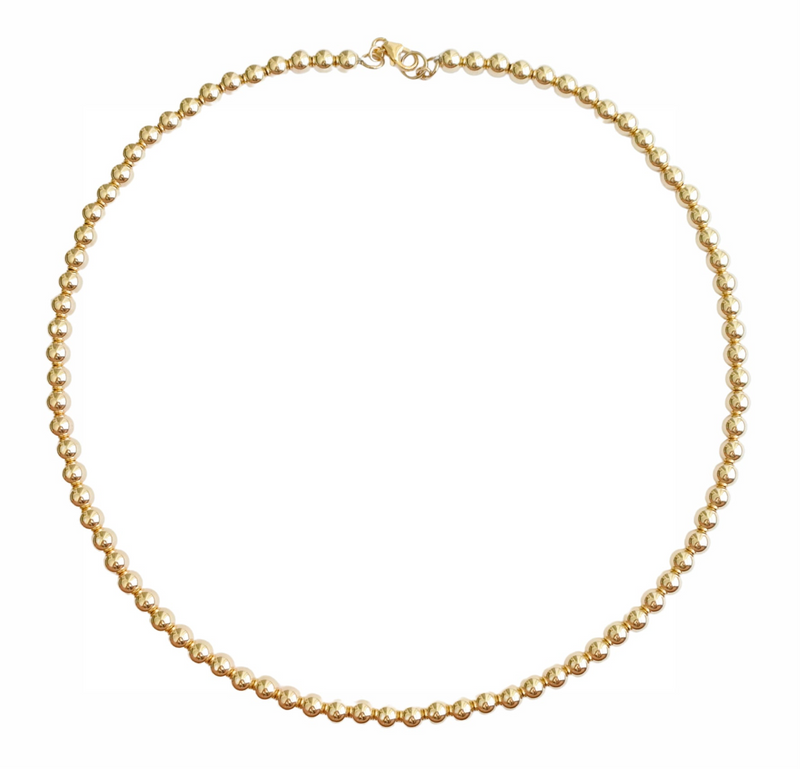 Big Bead Gold Necklace