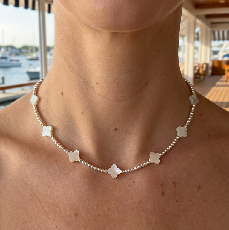 Silver Clover Necklace